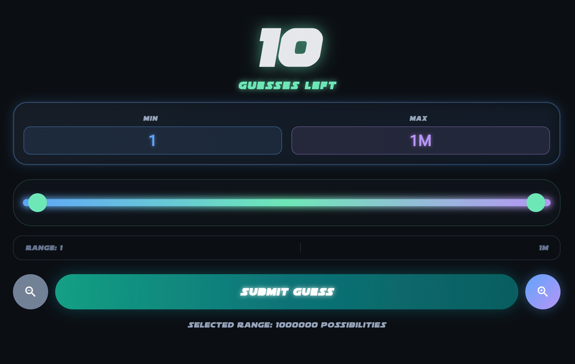 Numbr0 — number guessing game screenshot